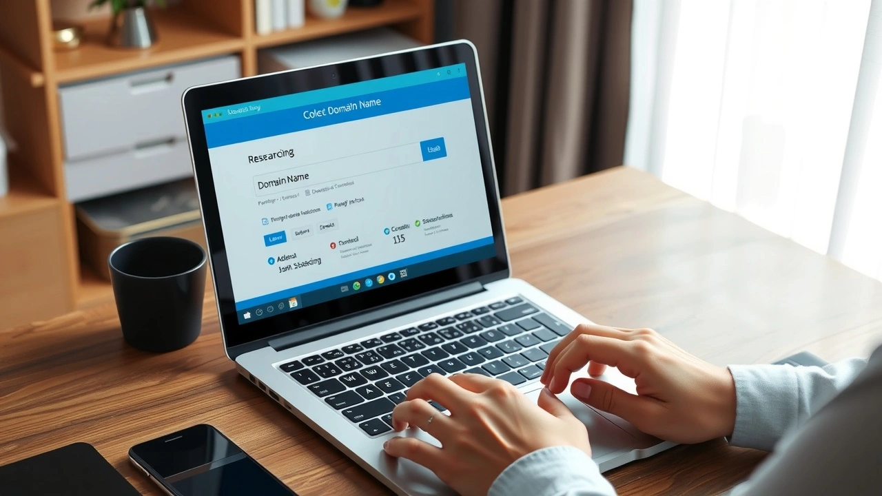 person achetant un nom de domaine en ligne