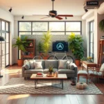 Illustration d'un espace moderne de location pour particuliers.