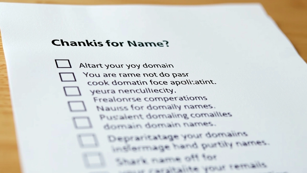 liste de critères pour choisir un nom de domaine