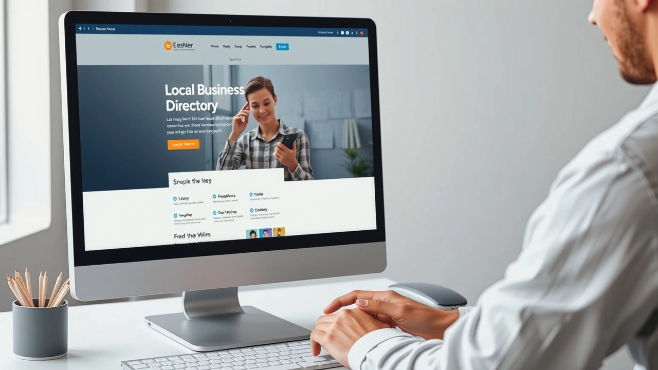 person designing un site de repertoire d entreprises locales