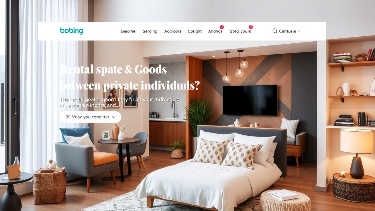 interface d'un site de location entre particuliers