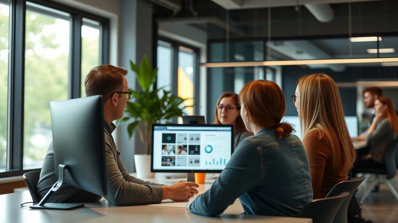 person testant un site web en groupe
