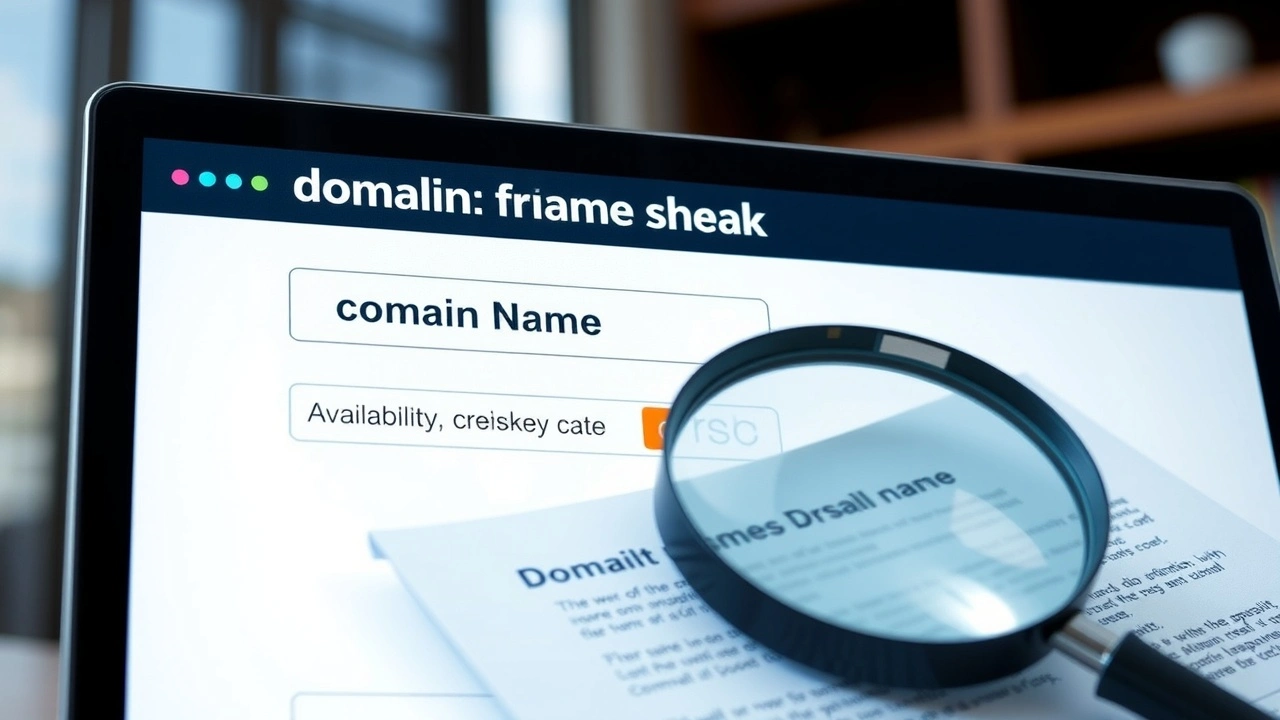 screenshot de verificateur de nom de domaine avec documents juridiques