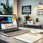 Espace de travail moderne pour la vente de noms de domaine