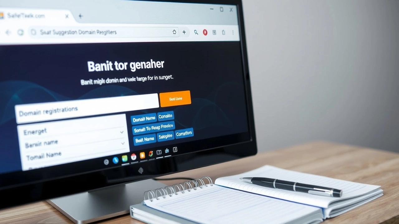 ordinateur montrant une page d inscription de nom de domaine