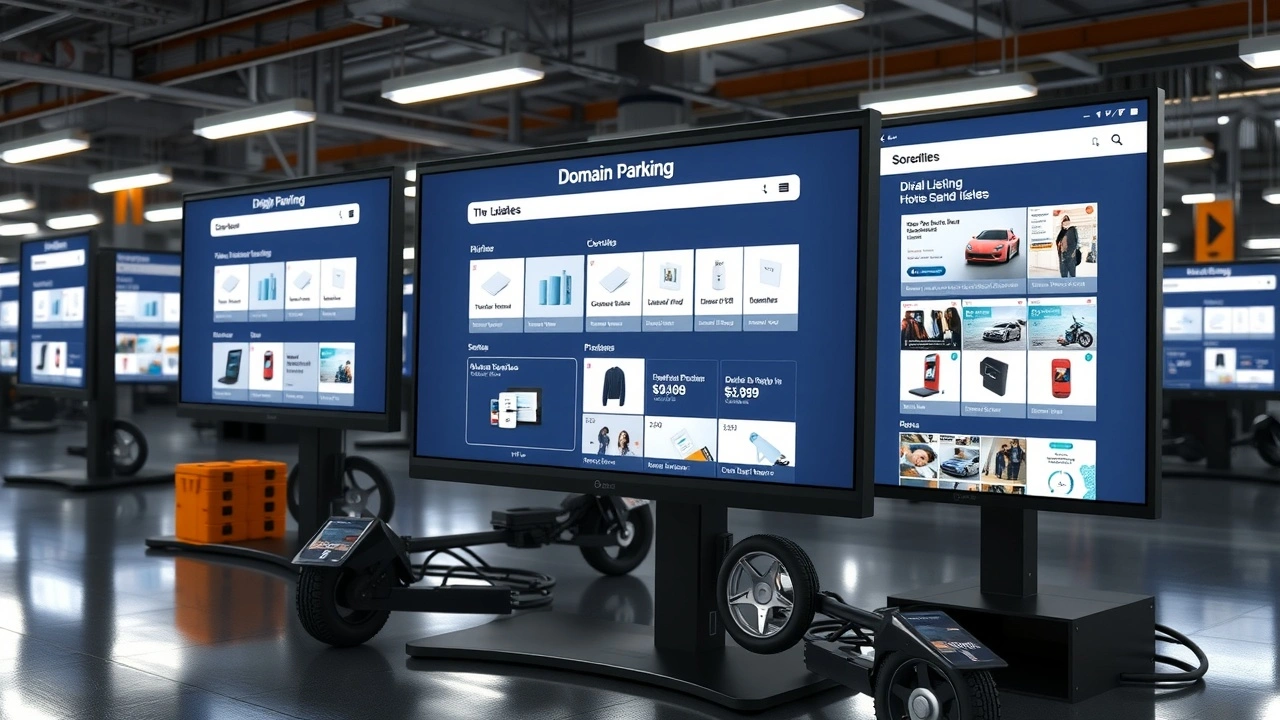 configuration d'un parking de domaine avec produits numériques