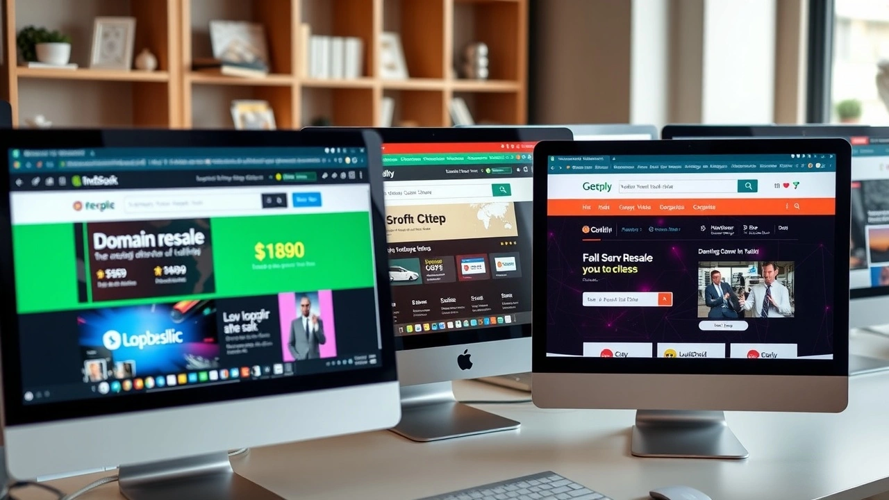 différents sites de revente de noms de domaine