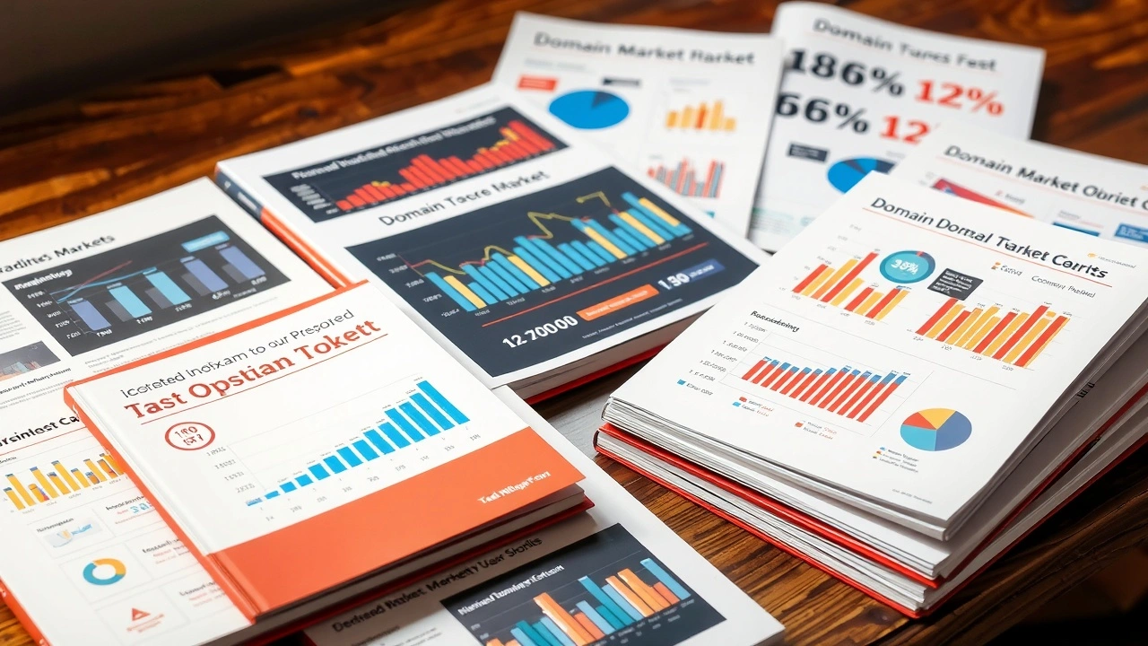 ressources imprimées sur les statistiques de marché des domaines