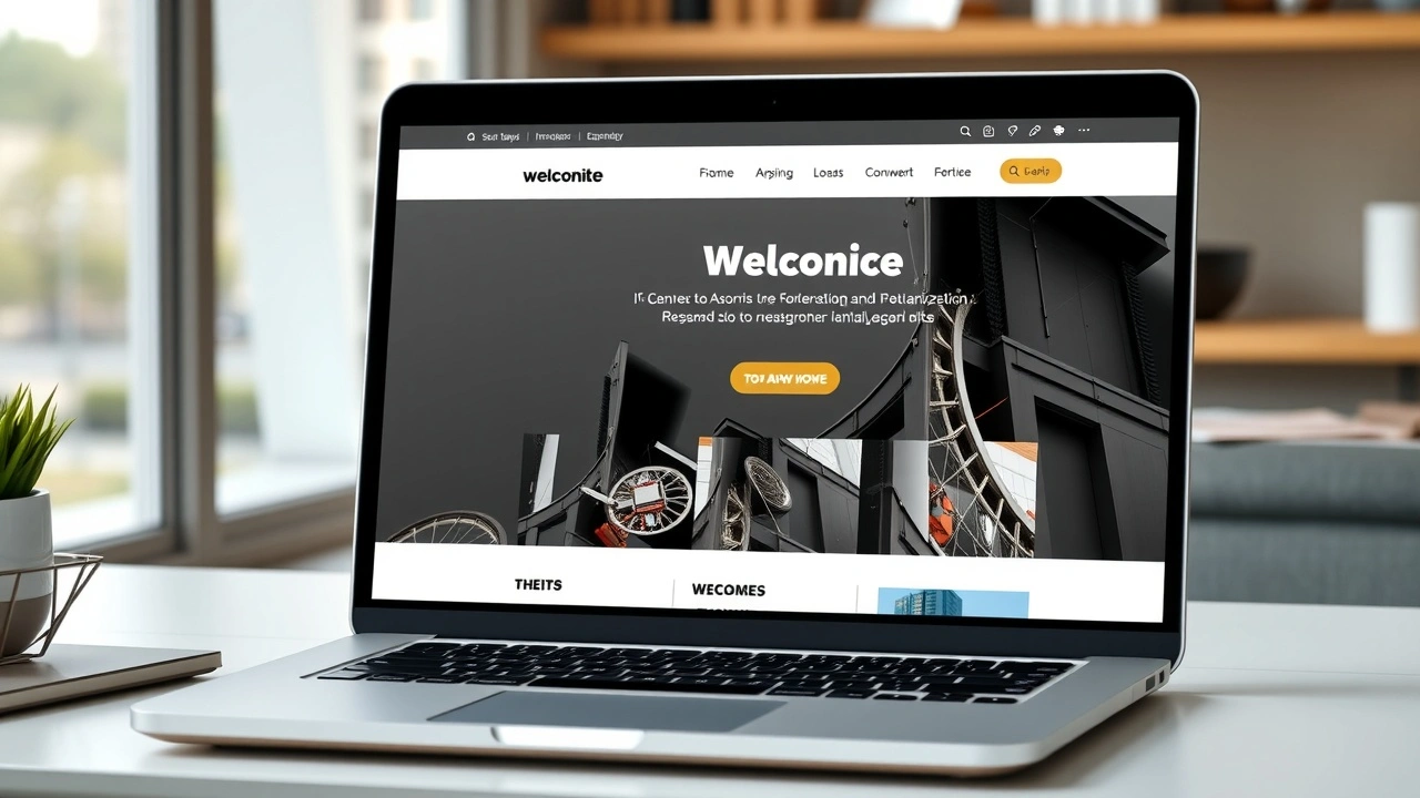 un site web moderne sur un ordinateur portable