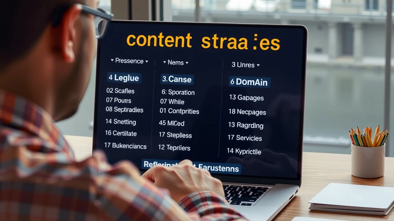 person travaillant sur une stratégie de contenu